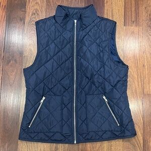 LOFT Dark Blue Quilted Vest